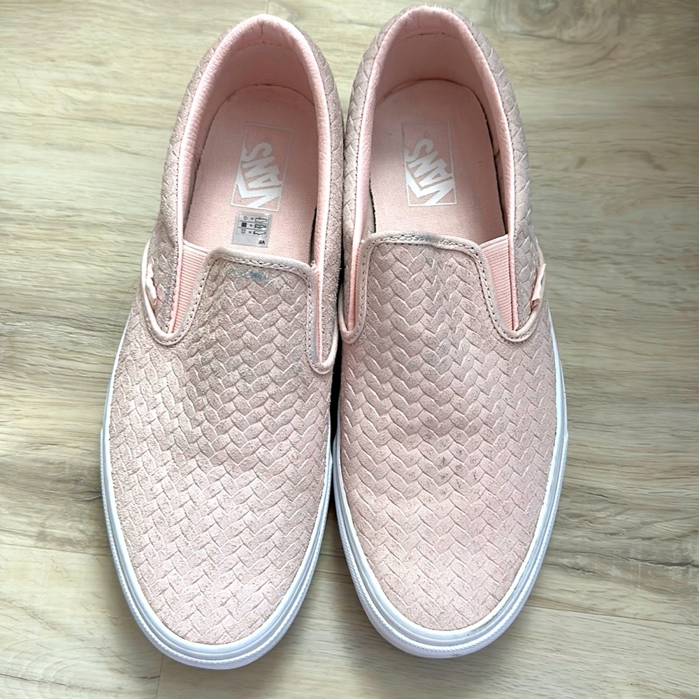 Vans Unisex Blush Pink Slip Ons
